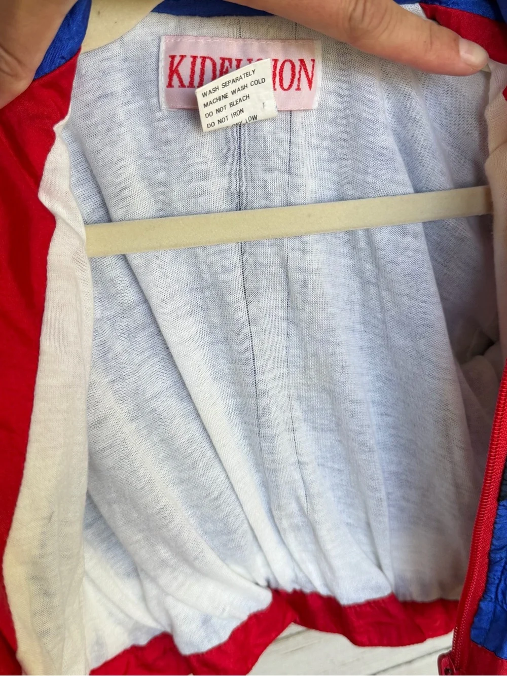 Vintage Red, White & Blue Kids Jacket and Pants Windbreaker Set
